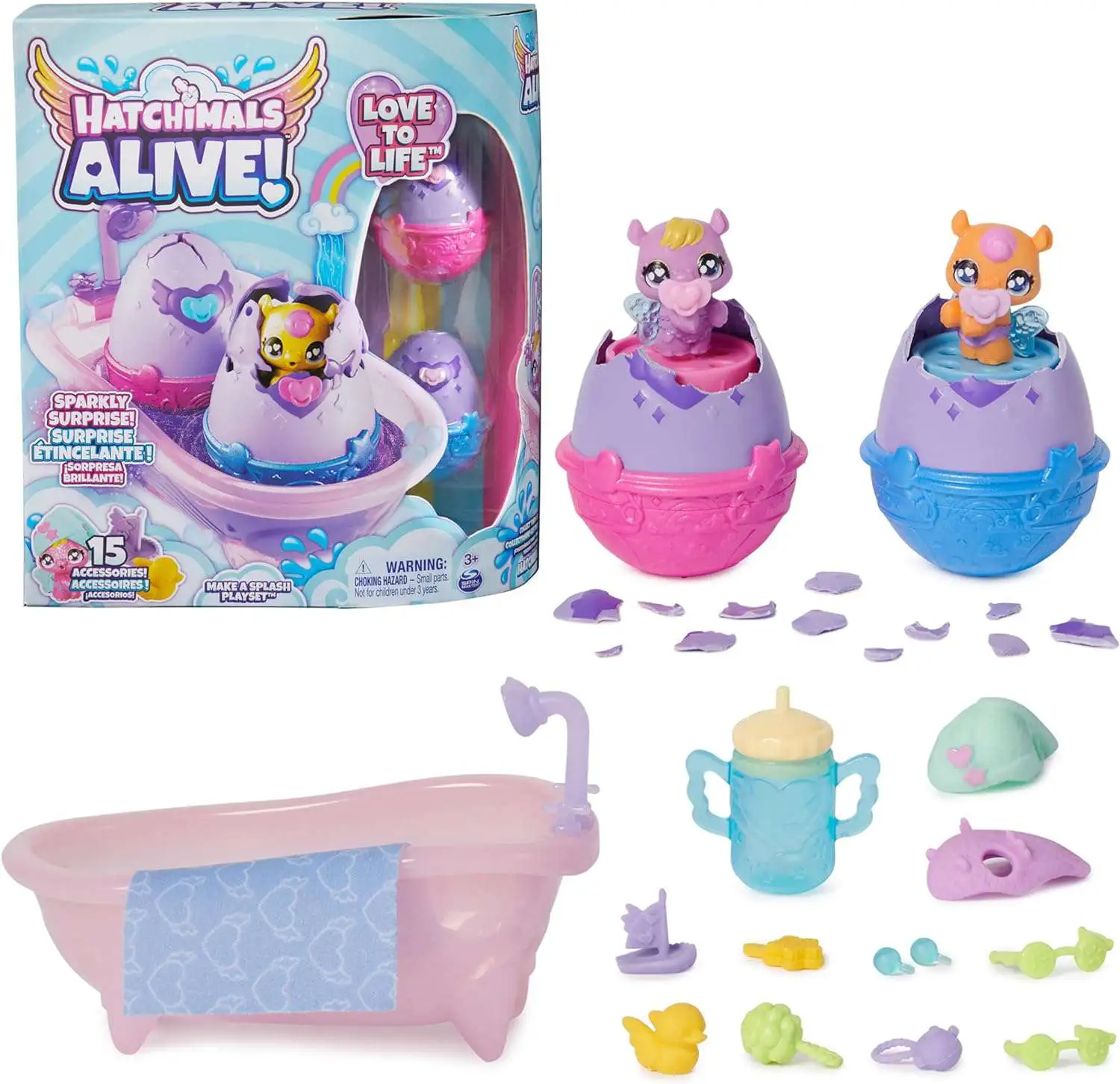 Hatchimals Alive Love to Life Make a Splash Playset Spin Master