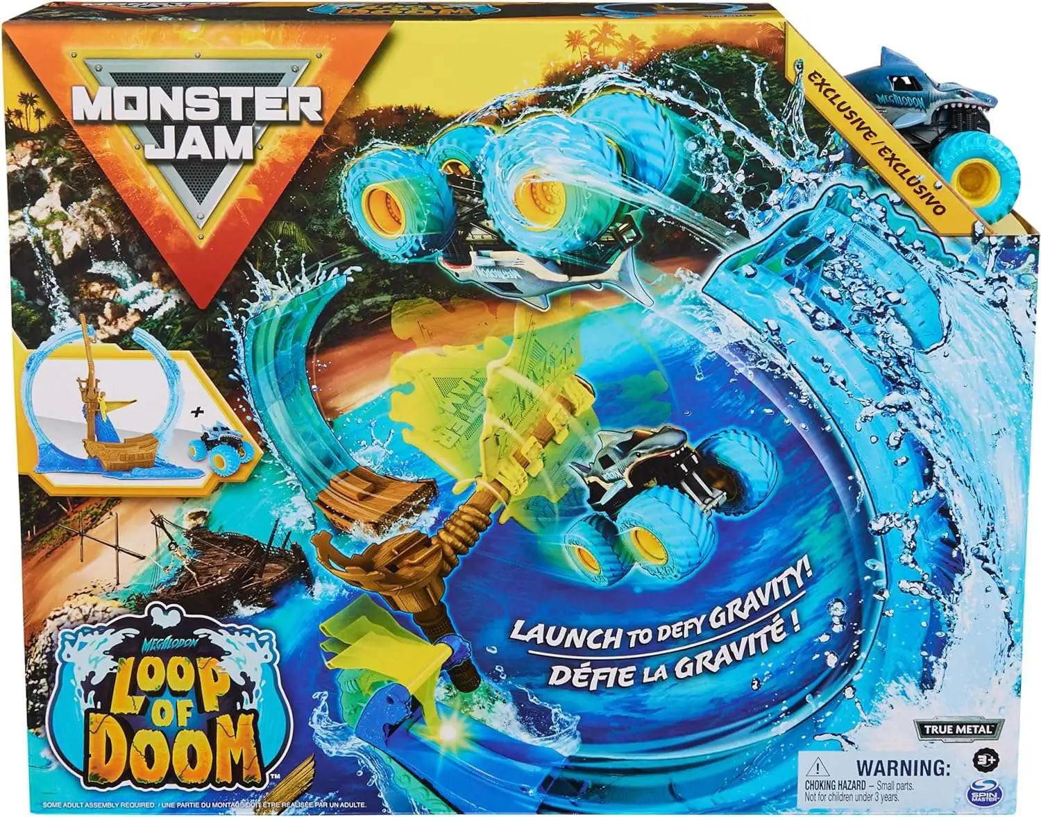 Monster Jam Loop of Doom Playset with Megalodon Spin Master