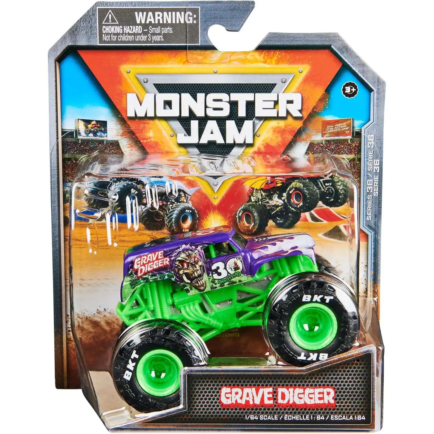 Monster Jam Series 36 Grave Digger 164 Diecast Car Spin Master Toys ToyWiz