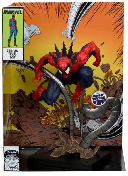 McFarlane Toys Marvel Spider-Man Posed Figure with Scene [Marvel Tales #223]