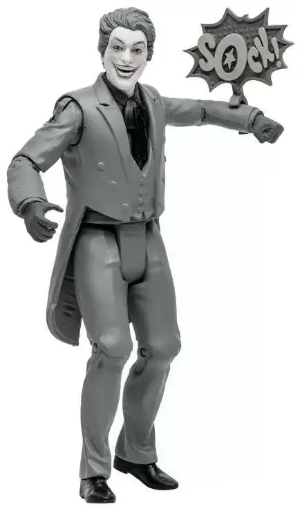 McFarlane Toys DC Batman 1966 Retro Series The Joker Action Figure [Black & White]