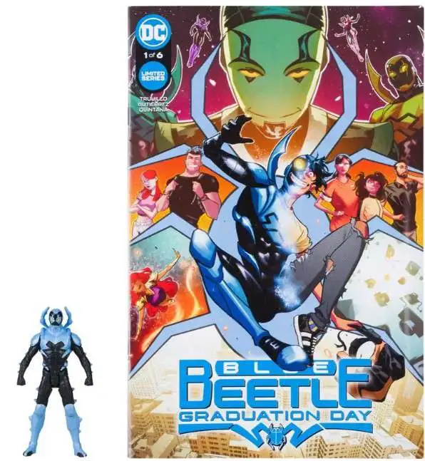 McFarlane Toys DC Page Punchers Blue Beetle Action Figure & Comic Book