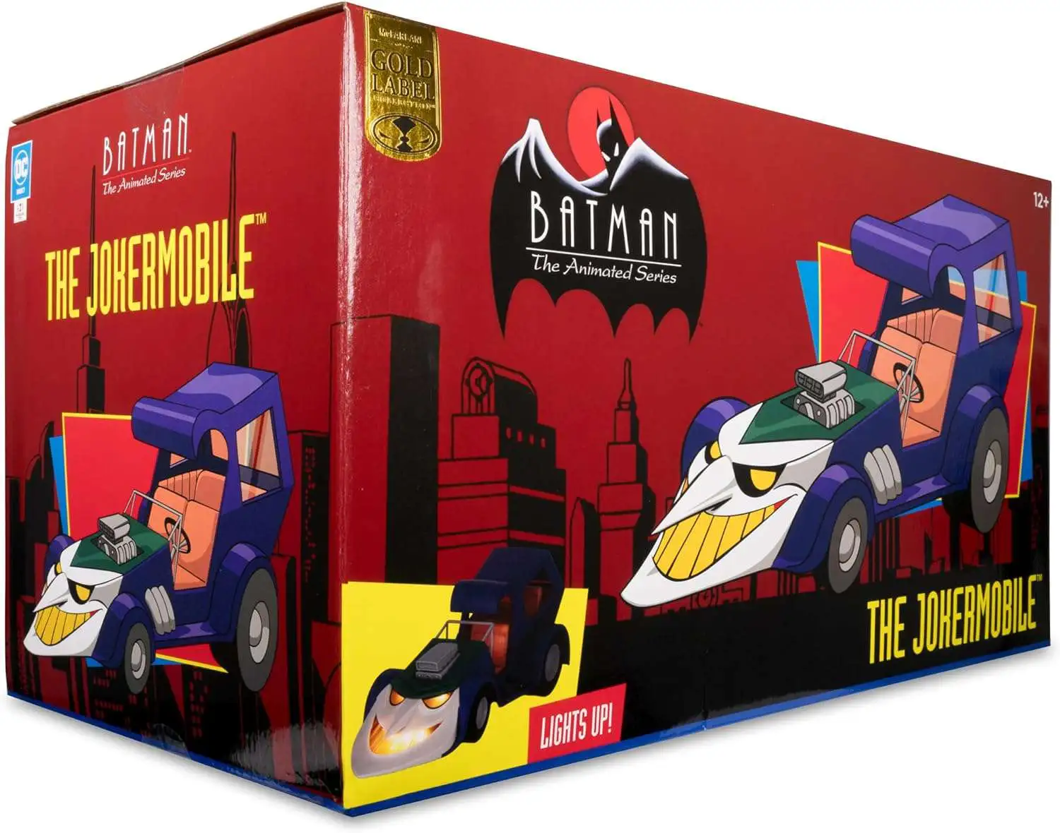 thumbnail image 2 of McFarlane Toys Batman: The Animated Series The Jokermobile – 6" Scale Vehicle For Action Figures, Collectible Art Card 2 of 14