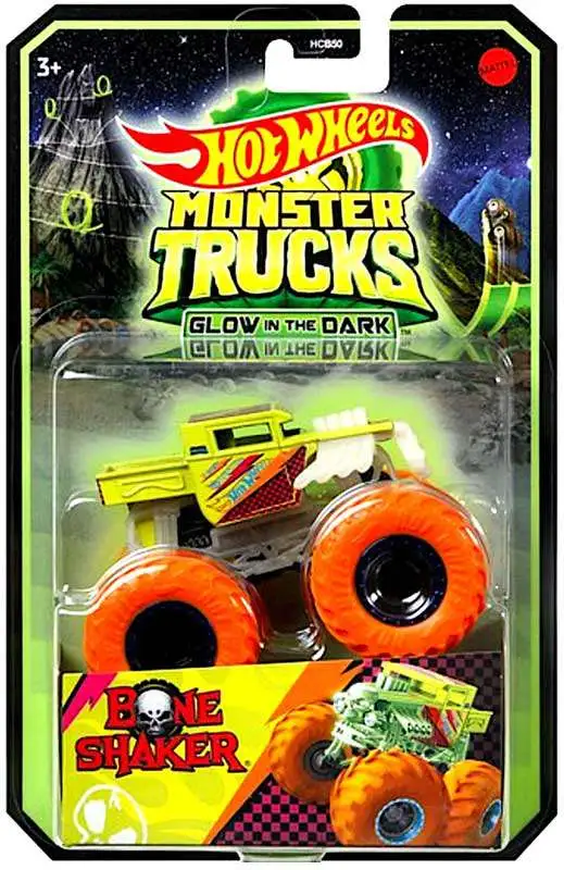 Hot Wheels Monster Trucks Glow in the Dark Boke Shaker Diecast Car