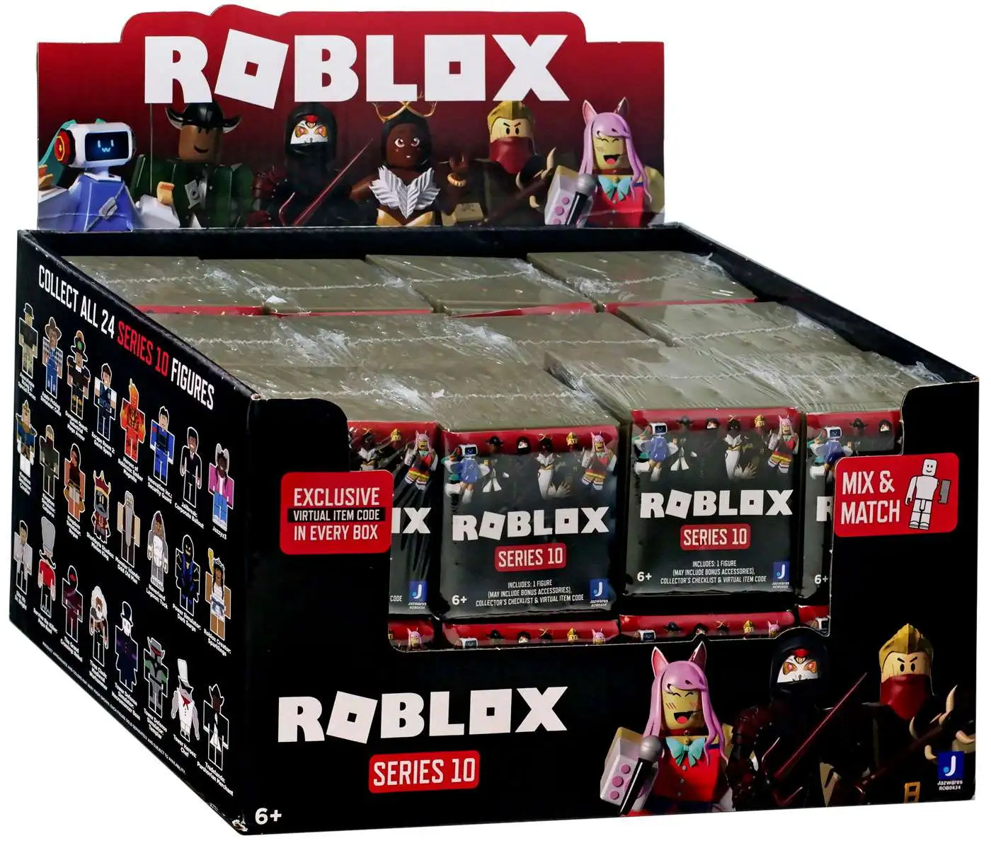 Roblox Action Collection - Series 8 Mystery Figure 6-Pack [Includes 6  Exclusive Virtual Items] 