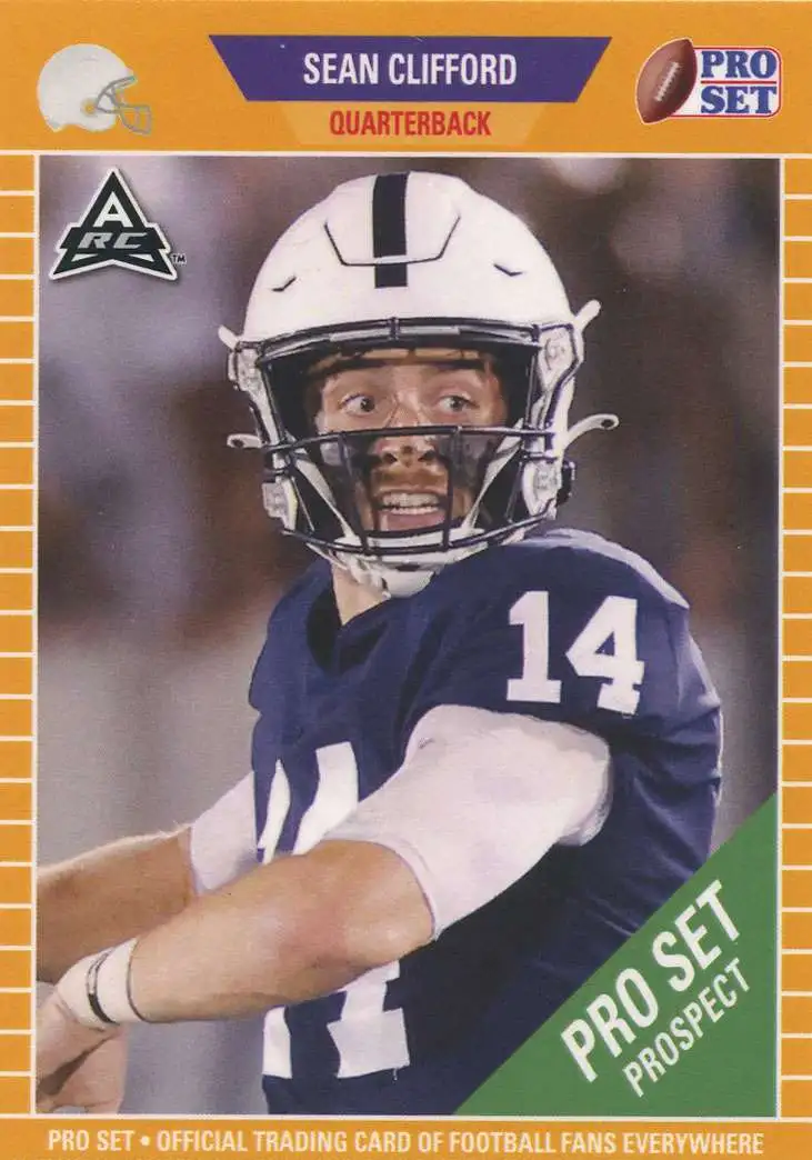 Leaf Nittany Lions 2021 Pro Set Prospect Football Sean Clifford ["ARC" Amateur Rookie Card, GOLD Parallel Version]