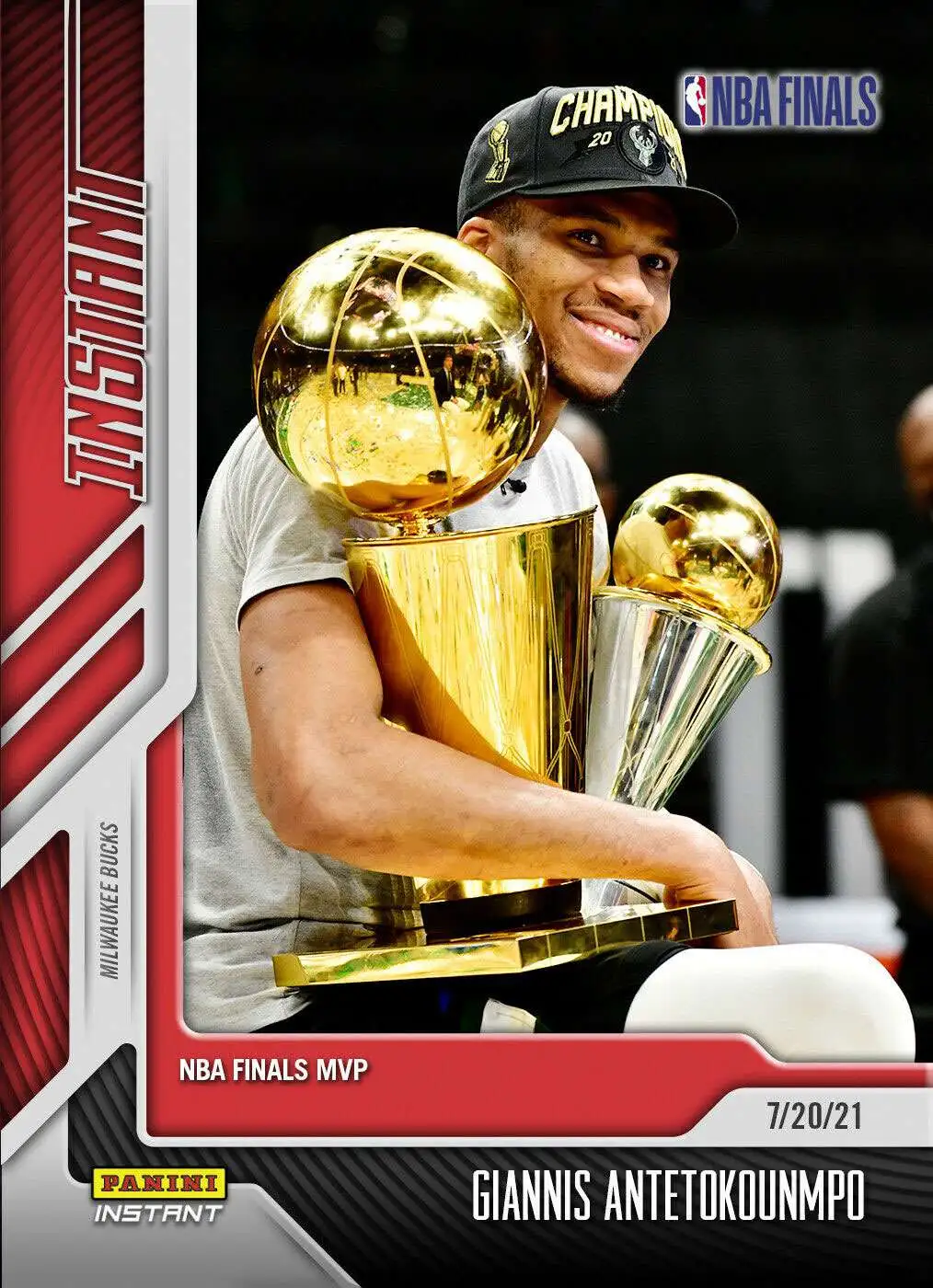 Giannis Antetokounmpo Milwaukee Bucks NBA Greeting Card by Afrio