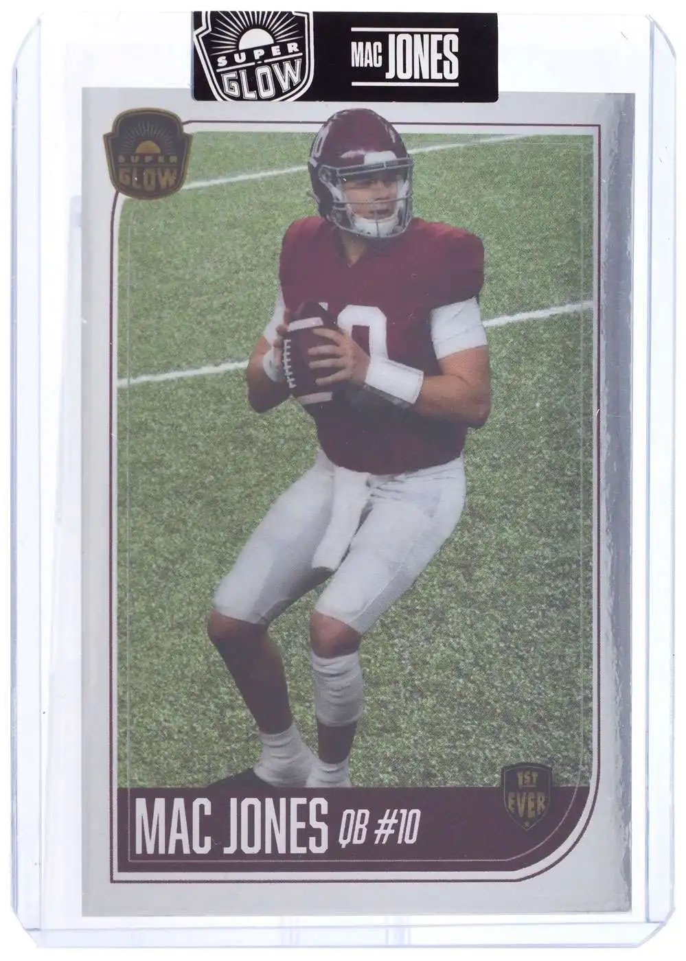 NFL New England Patriots Mac Jones 1st Ever Rookie Mirror Board Trading Card  Super Glow - ToyWiz