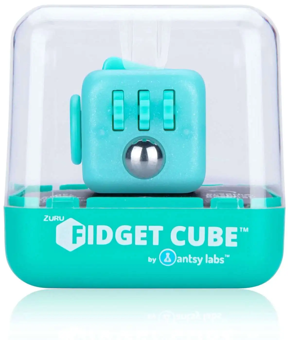 ZURU Fidget Cube by Antsy Labs - Neon Green Glow in The Dark Fidget Cube