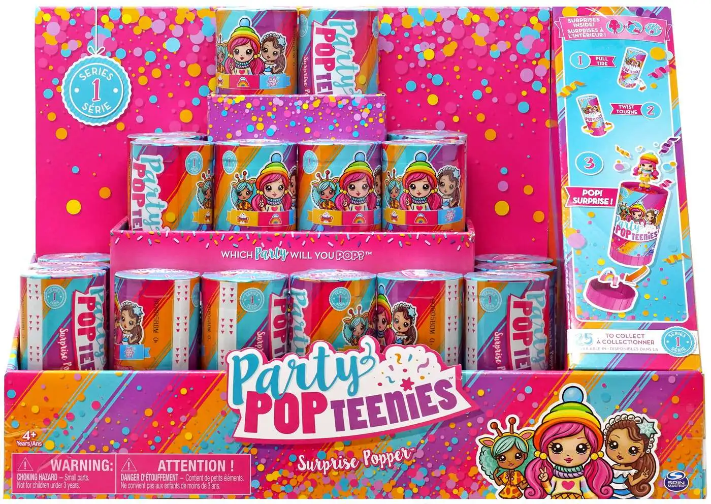 Geest omdraaien tekst Party Popteenies Series 1 Case of 18 Single Surprise Poppers - ToyWiz