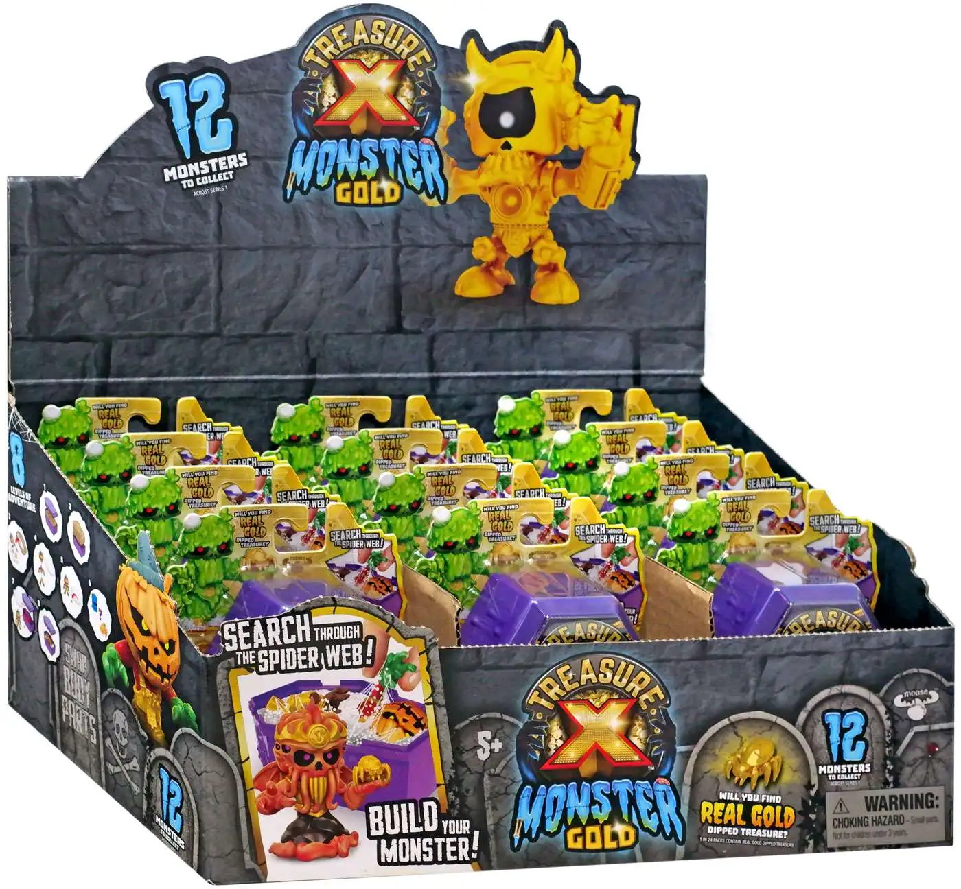 Treasure X Monster Gold MINI Monster Coffin Mystery Box 12 Packs