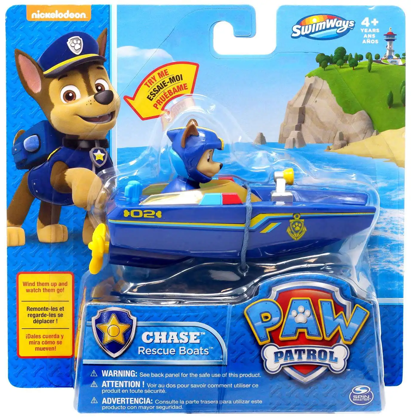 Nickelodeon Paw Patrol Sea Patrol Chase Character Mask Blue Swimways  New 