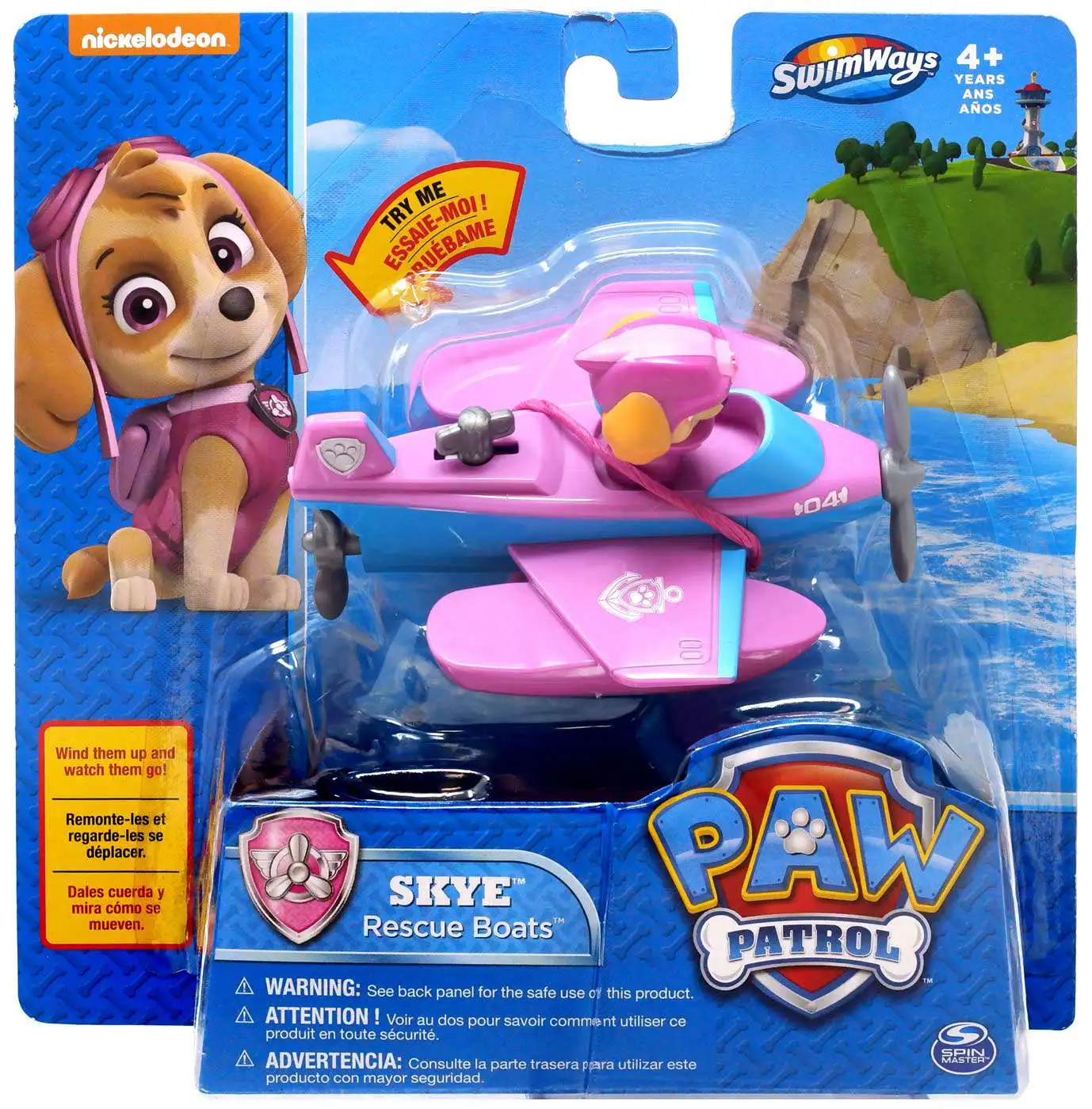 Paw Patrol Swimways Skye Rescue Boat Bath Toy