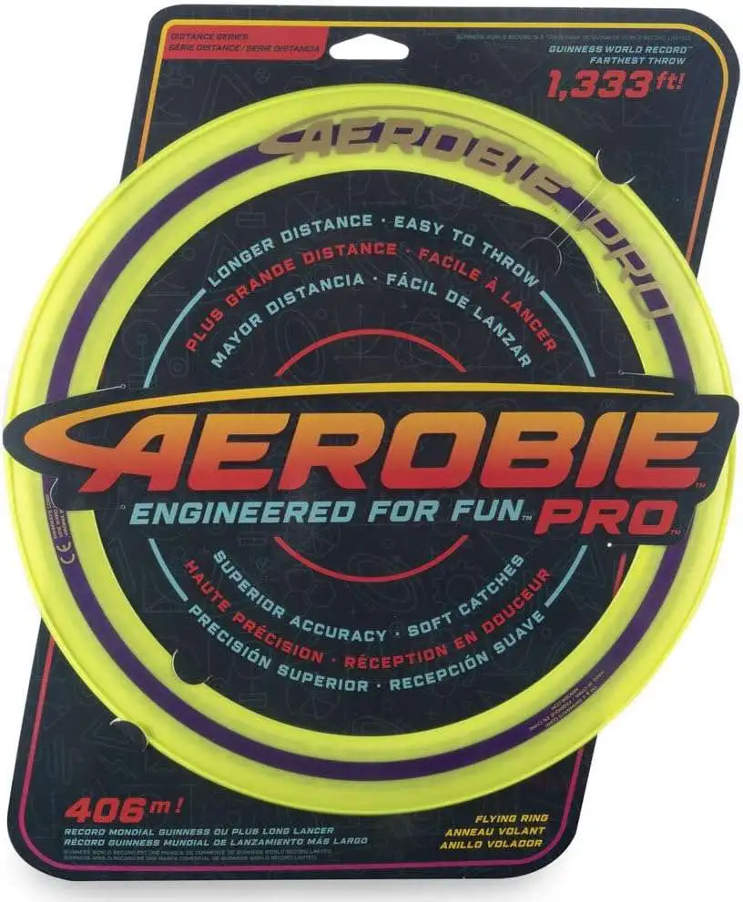 Aerobie Pro Green/Yellow 13-Inch Frisbee