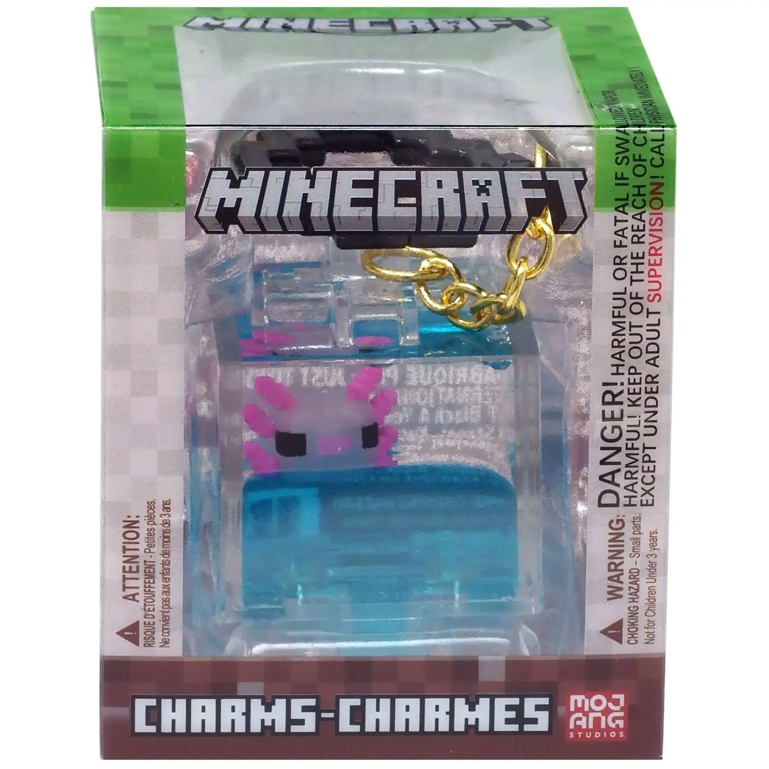 Minecraft Series 2 Charms Axolotl 2.5-Inch Backpack Hanger