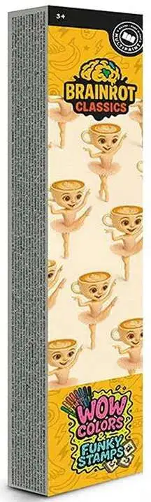 Brainrot Classics Wow Colors & Funky Stamps Ballerina Cappuccina Set [3 Markers & 2 Stampers]