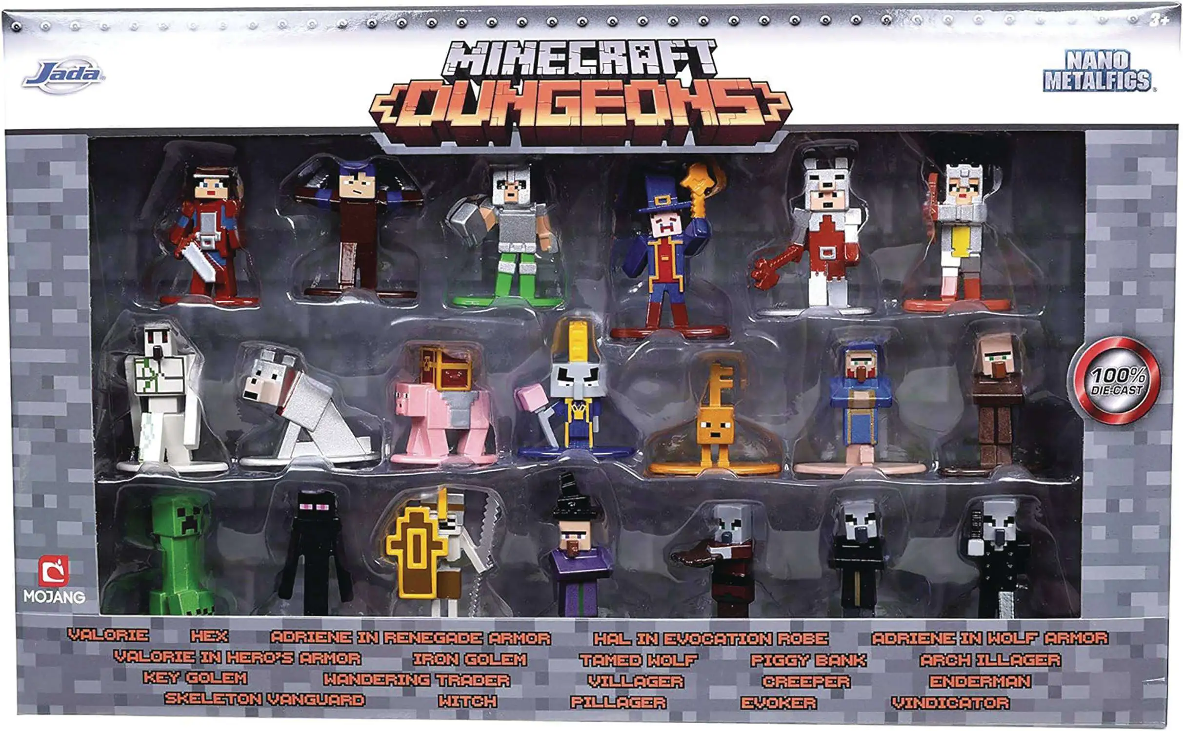 Nano Metalfigs Minecraft 1.65-Inch Diecast Figure 20-Pack [Dungeons #4] (Pre-Order ships February)