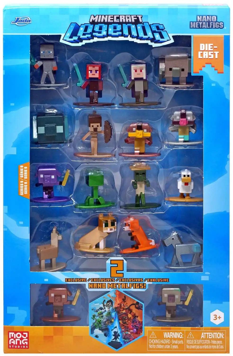 Minecraft Nano Metalfigs Legends Diecast Figure 18-Pack