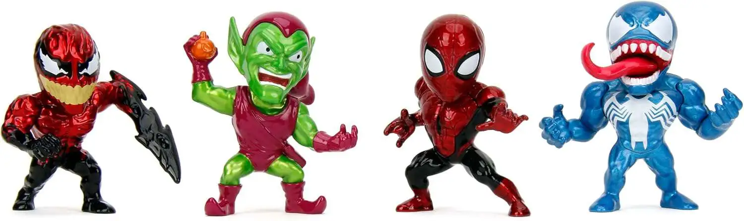 Marvel Metalfigs Spider-Man, Toxin, Green Goblin & Venom 2.5-Inch Diecast Figure 4-Pack