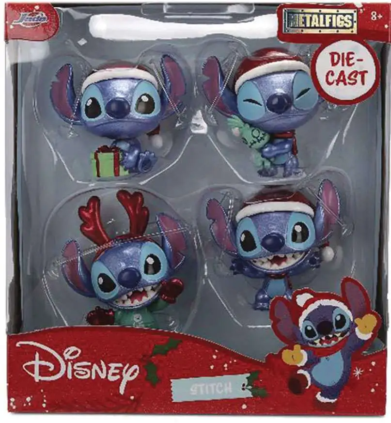Disney Lilo & Stitch Christmas Stitch 2.5-Inch Diecast Figure 4-Pack (Pre-Order ships January)