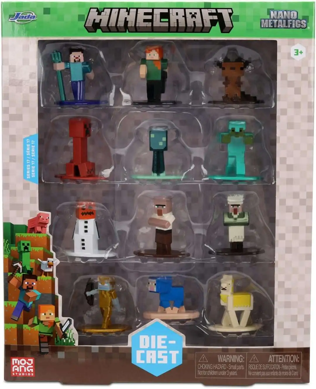 Minecraft Metalfigs Minecraft 2.5 Diecast Figure 12-Pack Jada Toys