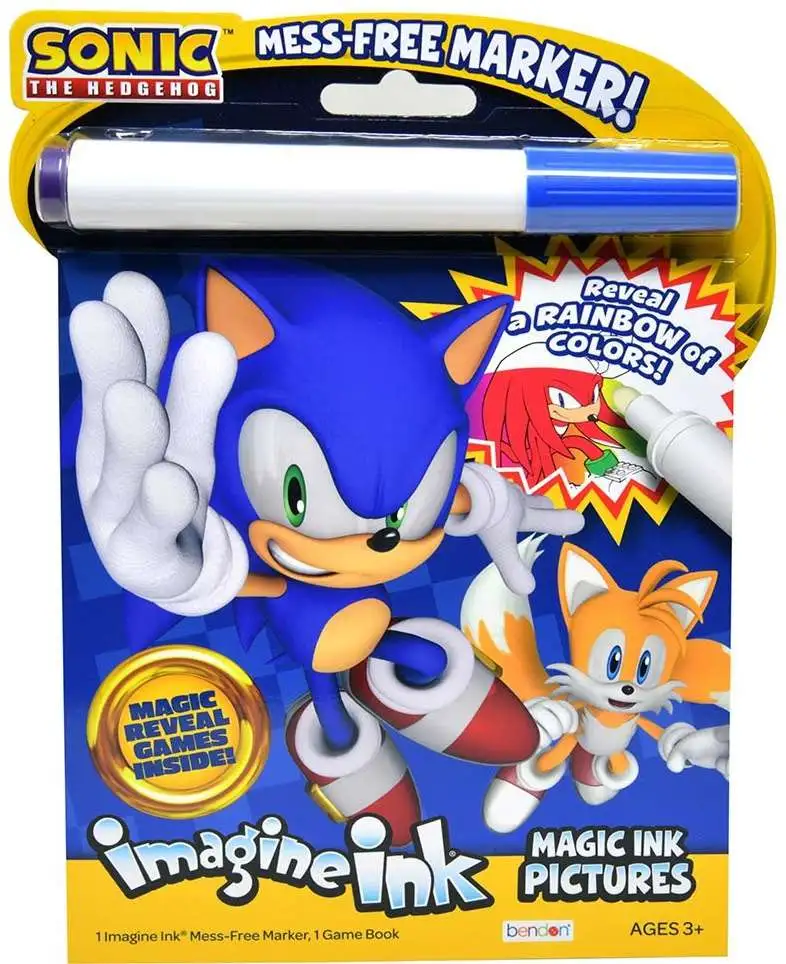 Sonic The Hedgehog Imagine Ink Magic Ink Pictures Activity Book