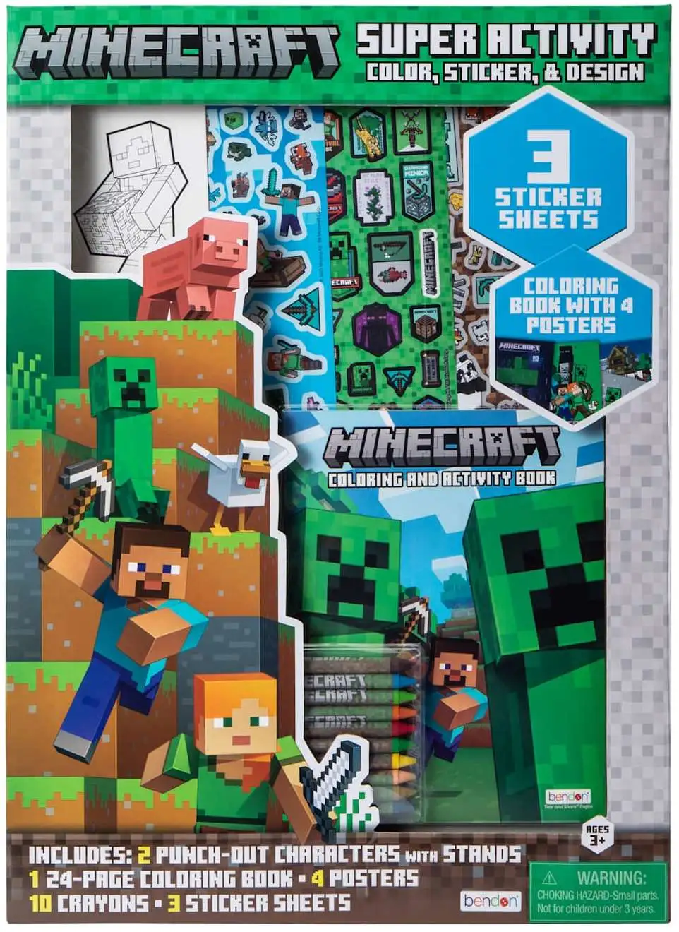 Minecraft Super Acivity Color, Sticker & Design Activity Set