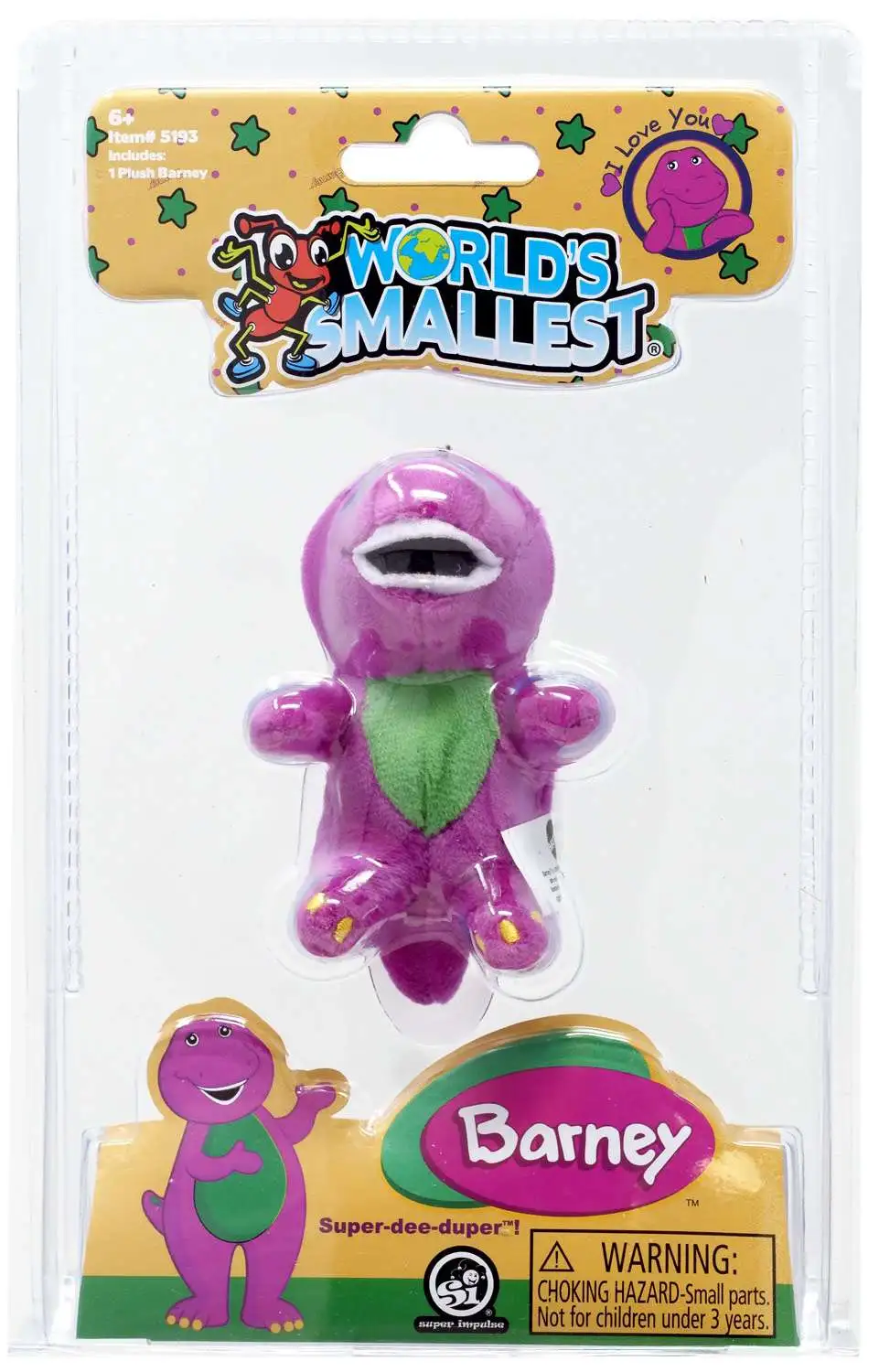 World's Smallest Barney Plush