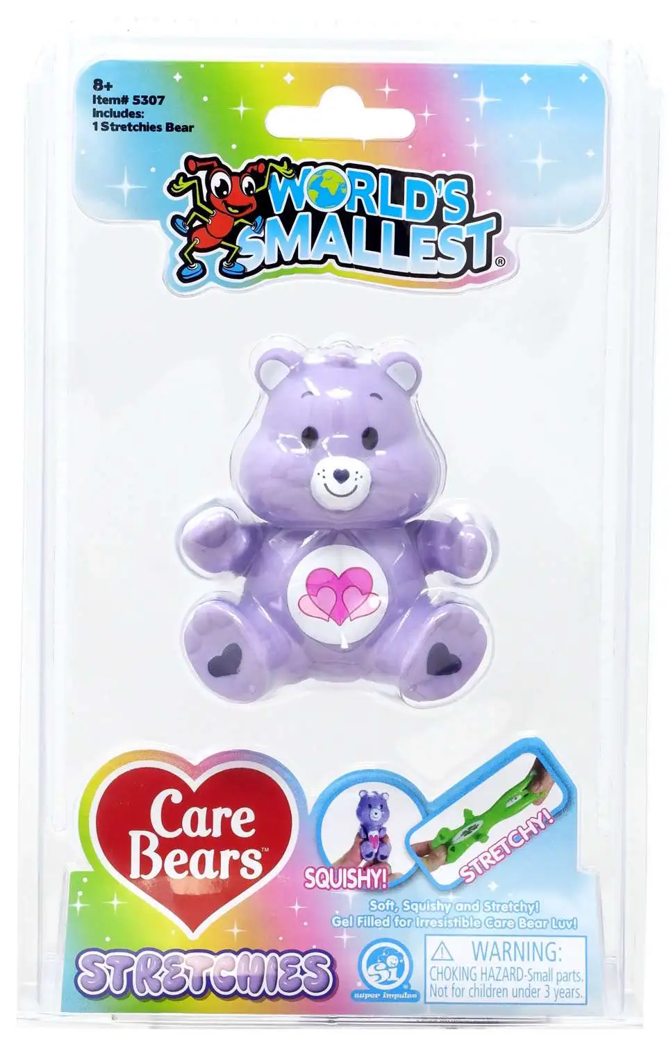 World's Smallest Care Bears Stretchies Harmony Bear Squeeze Toy