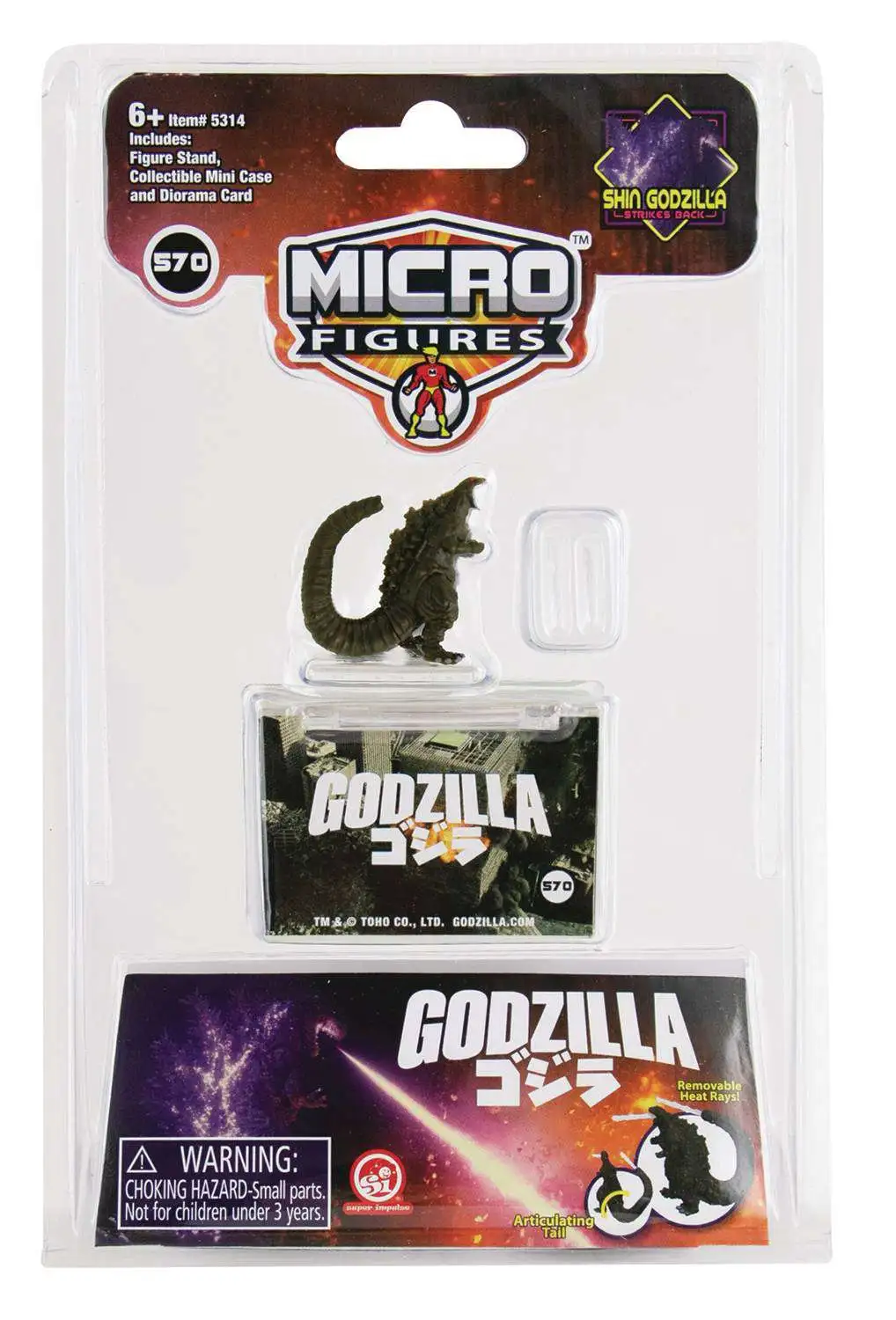 World's Smallest Shin Godzilla Strikes Back Godzilla 1.25-Inch Micro Figure