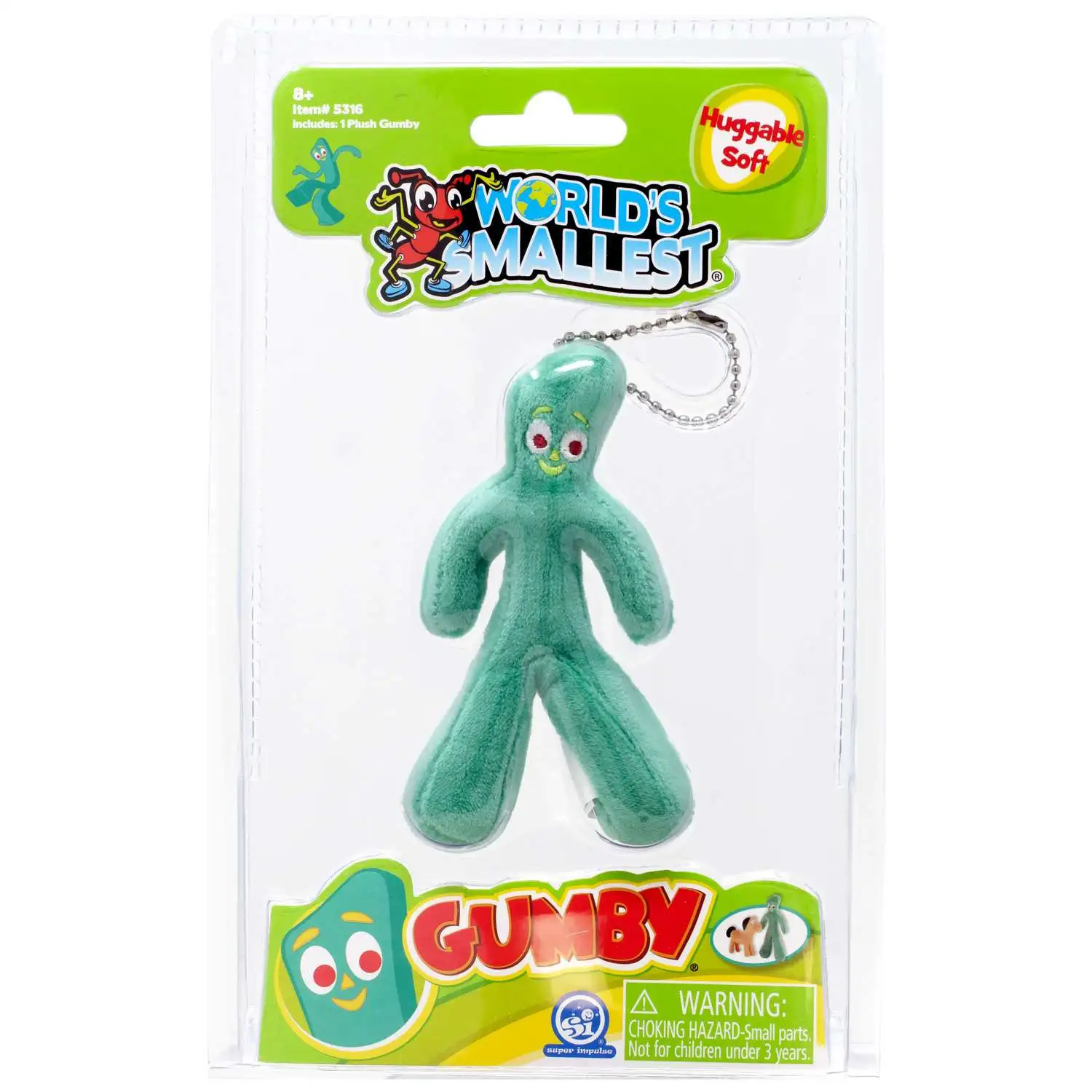 Worlds Smallest Gumby Gumby 4 Plush Super Impulse - ToyWiz