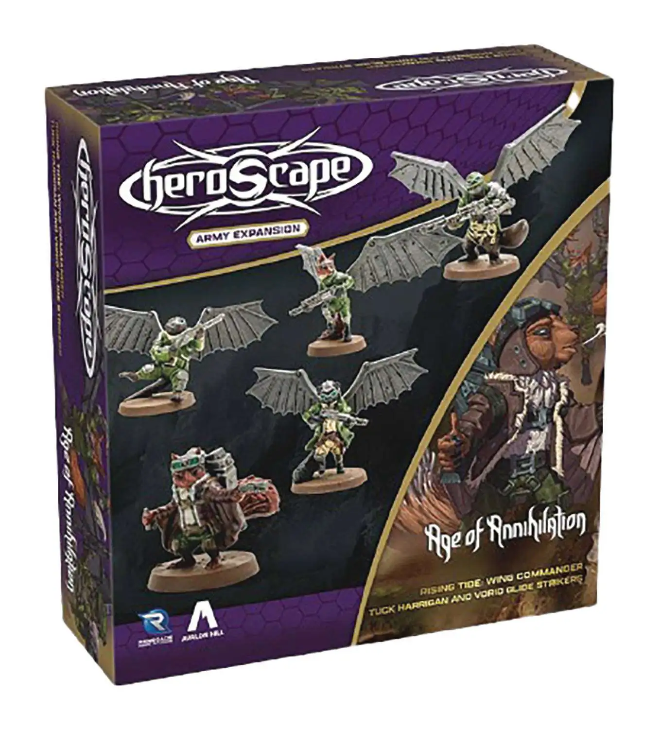 Heroscape Rising Tide Wing Commander Tuck Harrigan & VoridGlide Strikers Army Expansion