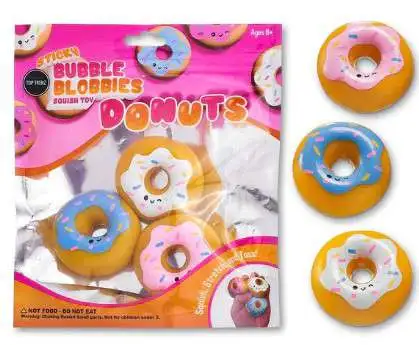 Sticky Bubble Blobbies Donuts Squish Toy 3-Pack [Squeeze Me!]