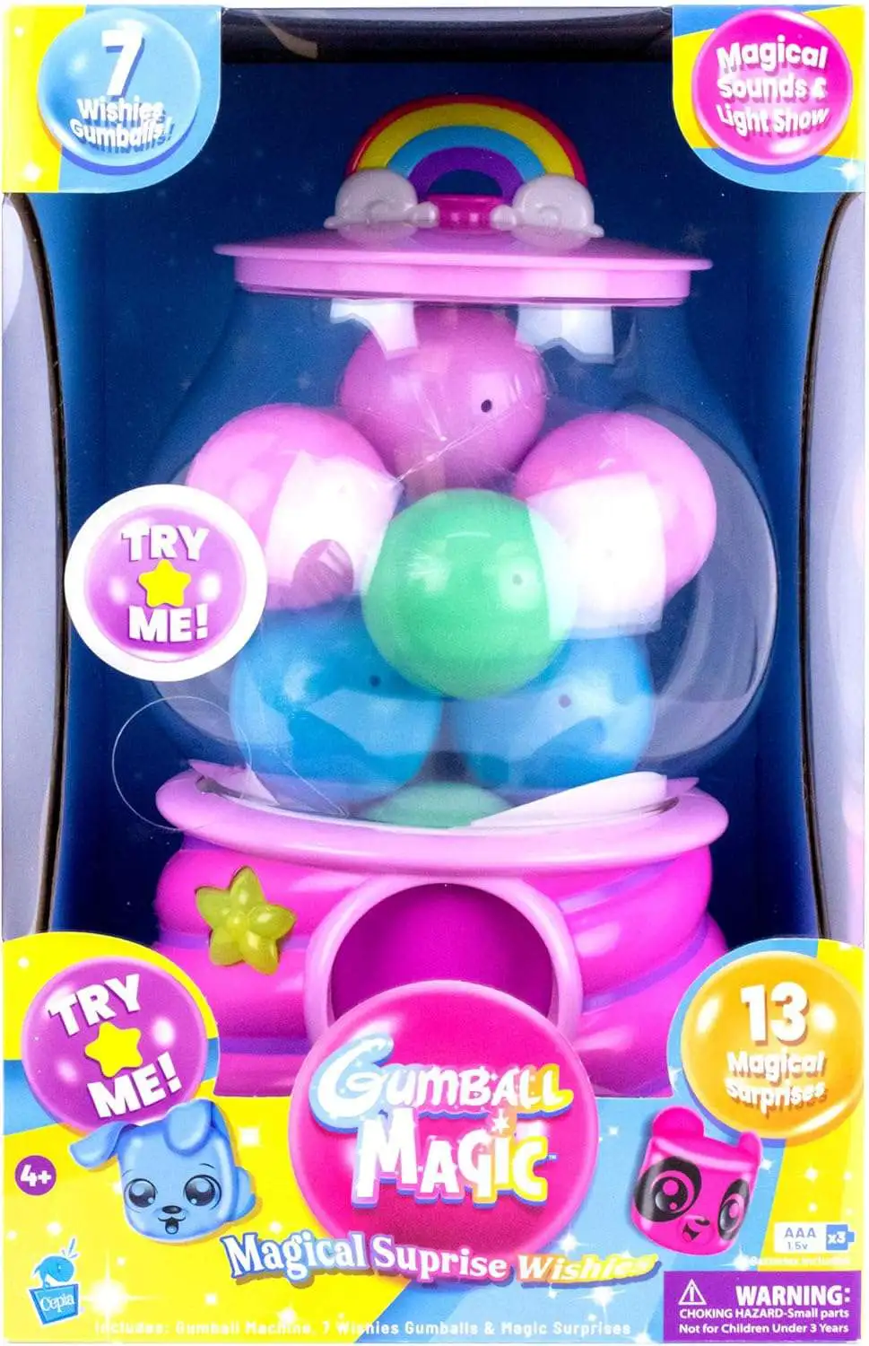 Gumball Magic Surprise Machine Playset [7 Gumball Reveals, Squishy Fidget Toys, Puffy Stickers & More]