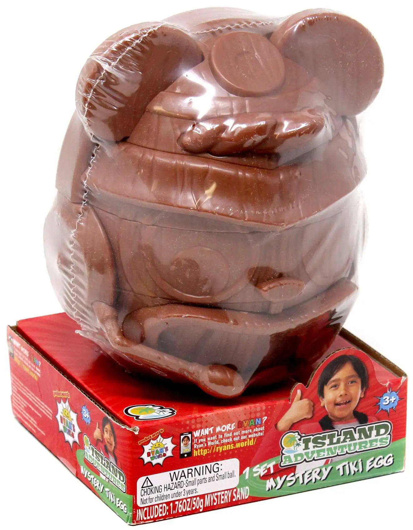 Ryan's World Island Adventure Sand Tiki Egg Mystery Pack [1 RANDOM Figure, Micro Figure & Kinetic Sand]