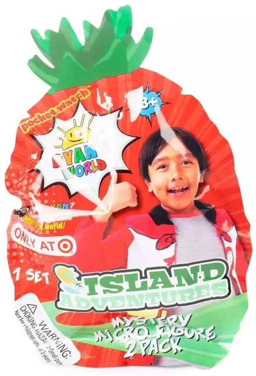 Ryan's World Island Adventure Micro Figure Pineapple Exclusive Mystery 2-Pack