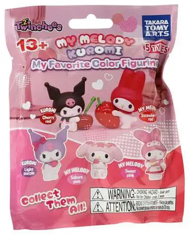 Sanrio Hello Kitty Twinchees My Melody, Kuromi, My Favorite Color Figurine Mystery Pack [1 RANDOM Figure]