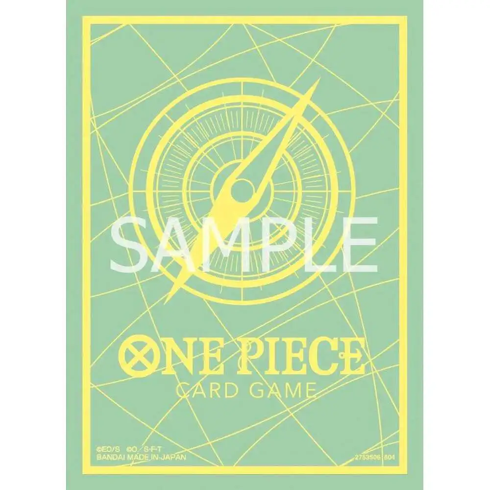 One Piece Trading Card Game Assortment 9 Green & Yellow Logo Card Sleeves