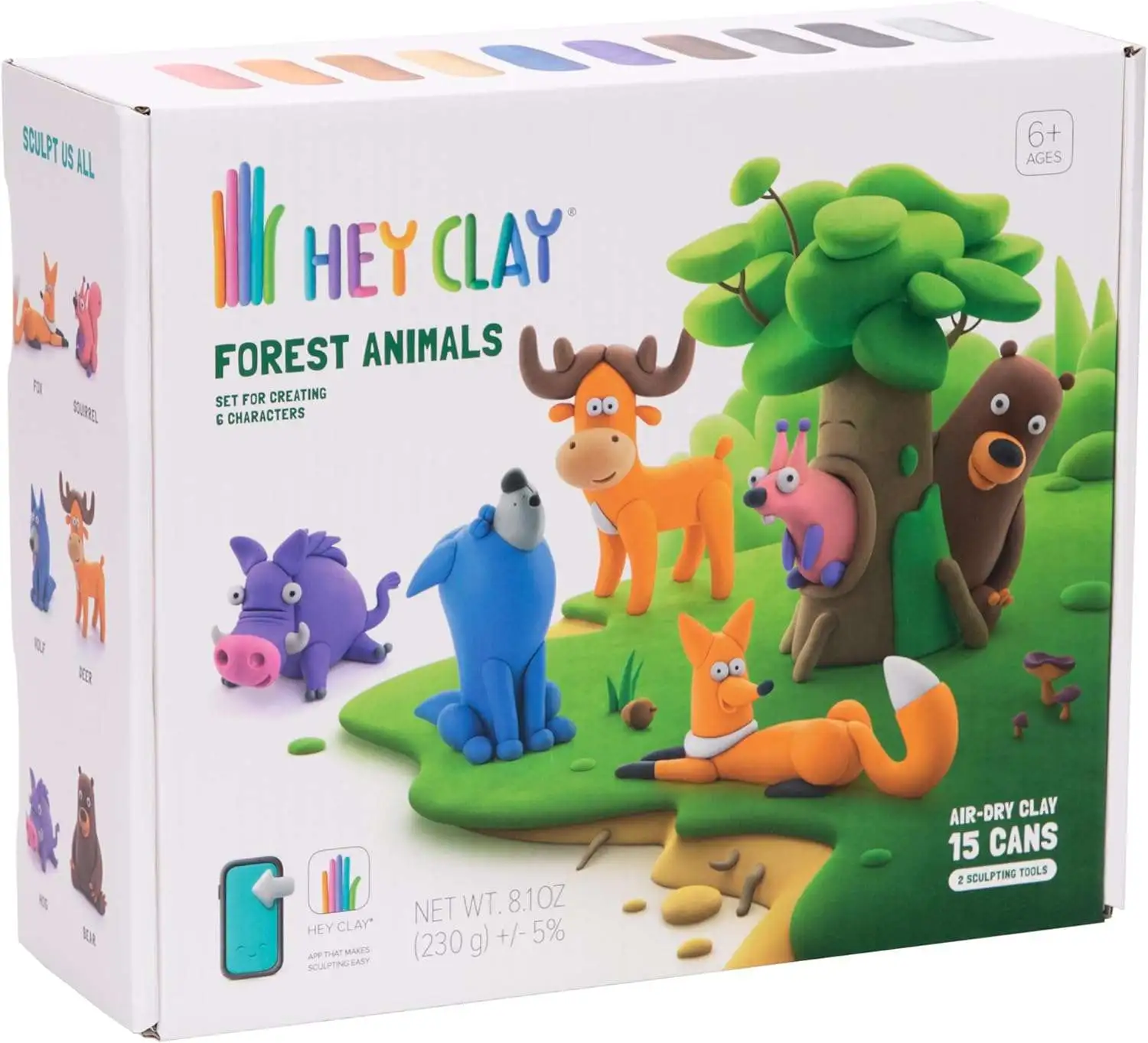 Hey Clay Forest Animals Art Kit