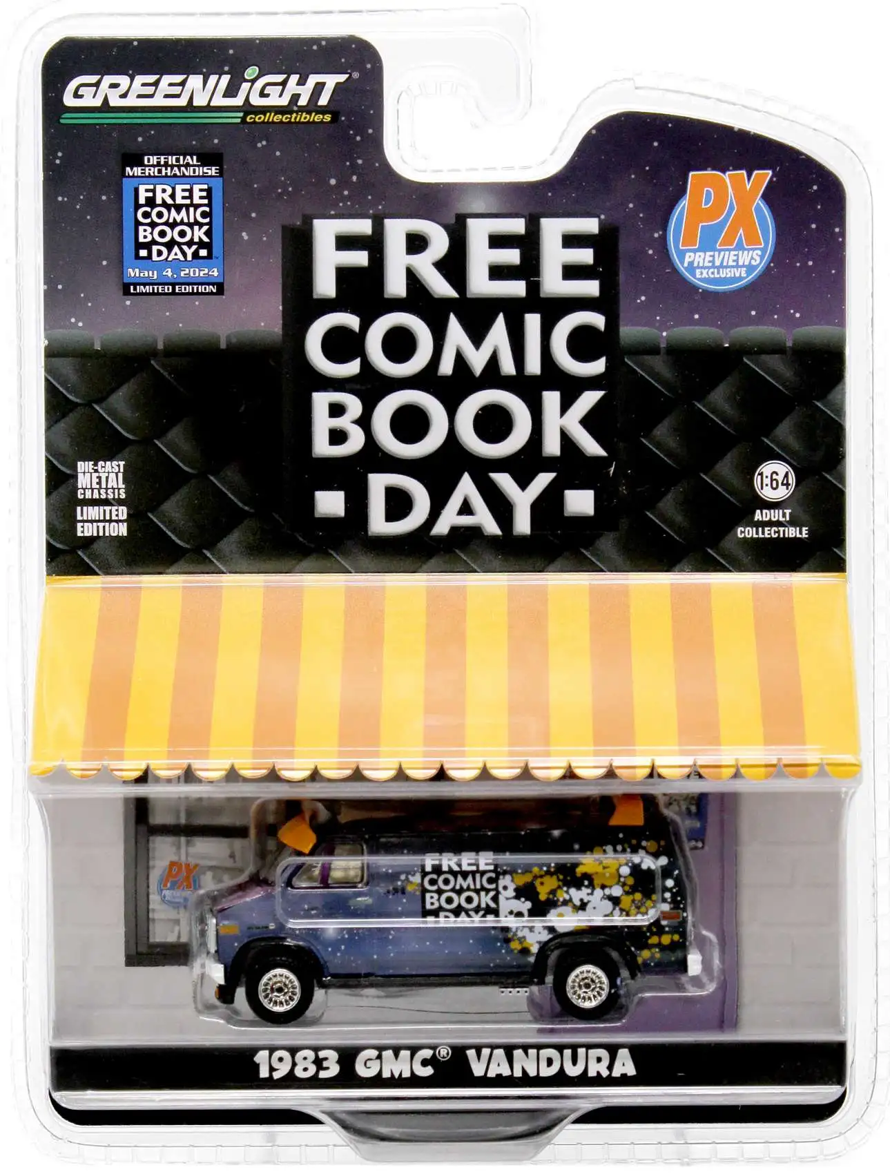 Greenlight Collectibles Free Comic Book Day 1983 GMC Vandura Diecast Car