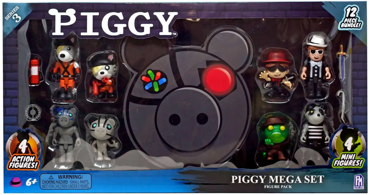 Series 3 Piggy 3-Inch Figure 8-Pack Mega Set [4 Action Figures & 4 Mini Figures]