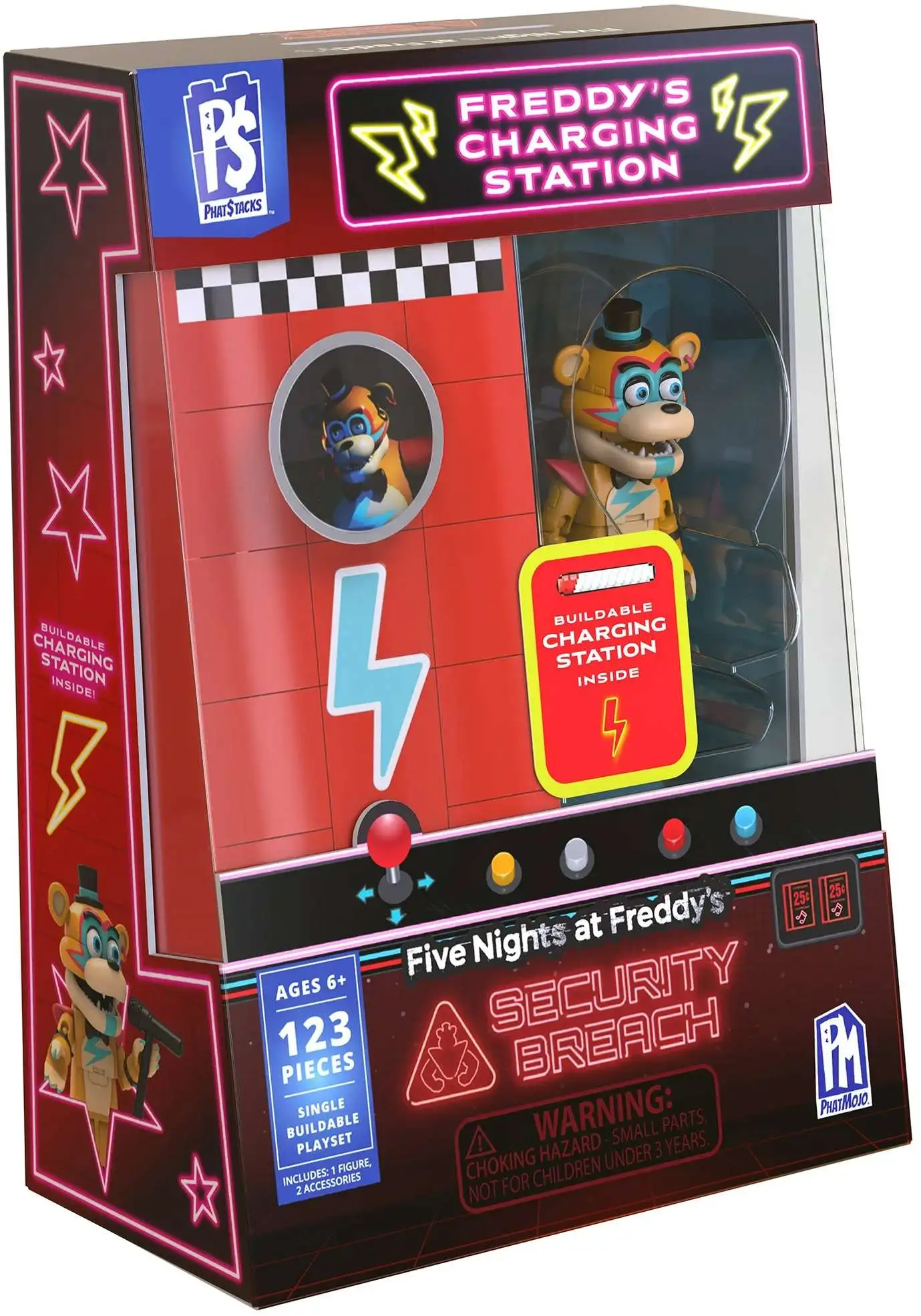 Five Nights at Freddy's Security Breach Phat Stacks Freddy's Charging Station Buildable Set