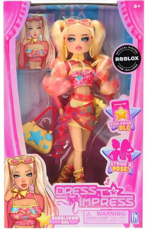 Roblox Dress to Impress Bubblegum Gal 11.5-Inch Doll [Includes Exclusive DLC Code!]