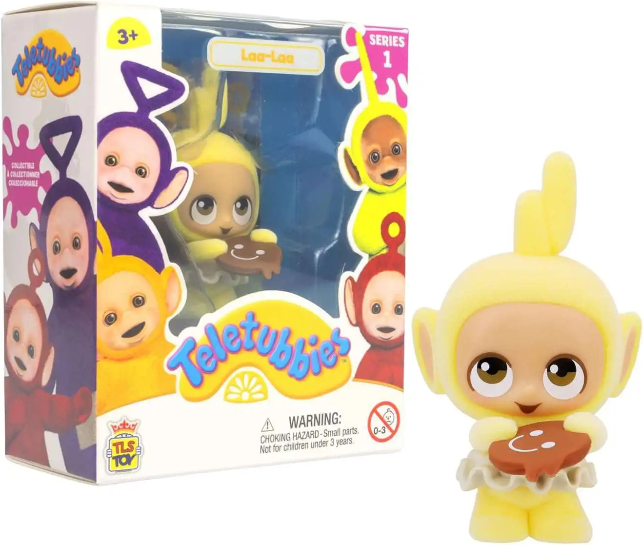 Teletubbies CheeBee Cuties Series 1 Laa-Laa 2.5 Minifigure Flocked 