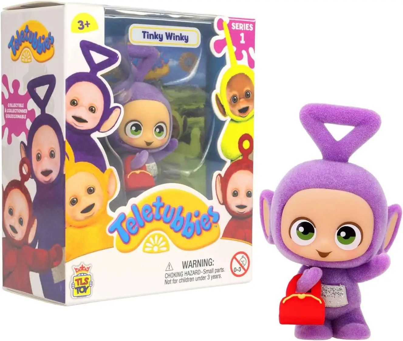 Teletubbies CheeBee Cuties Tinky Winky 2.5-Inch Minifigure [Flocked]