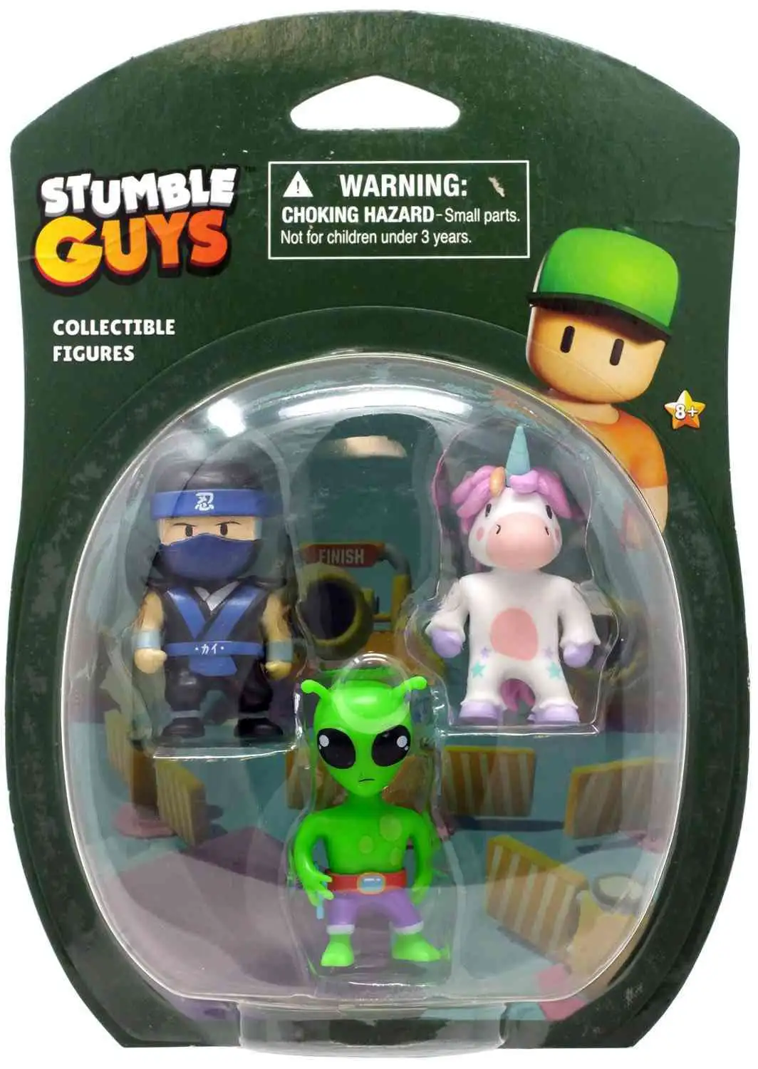 Stumble Guys 2-Inch Collectible Figure 3-Pack [3 RANDOM Figures, Loose]