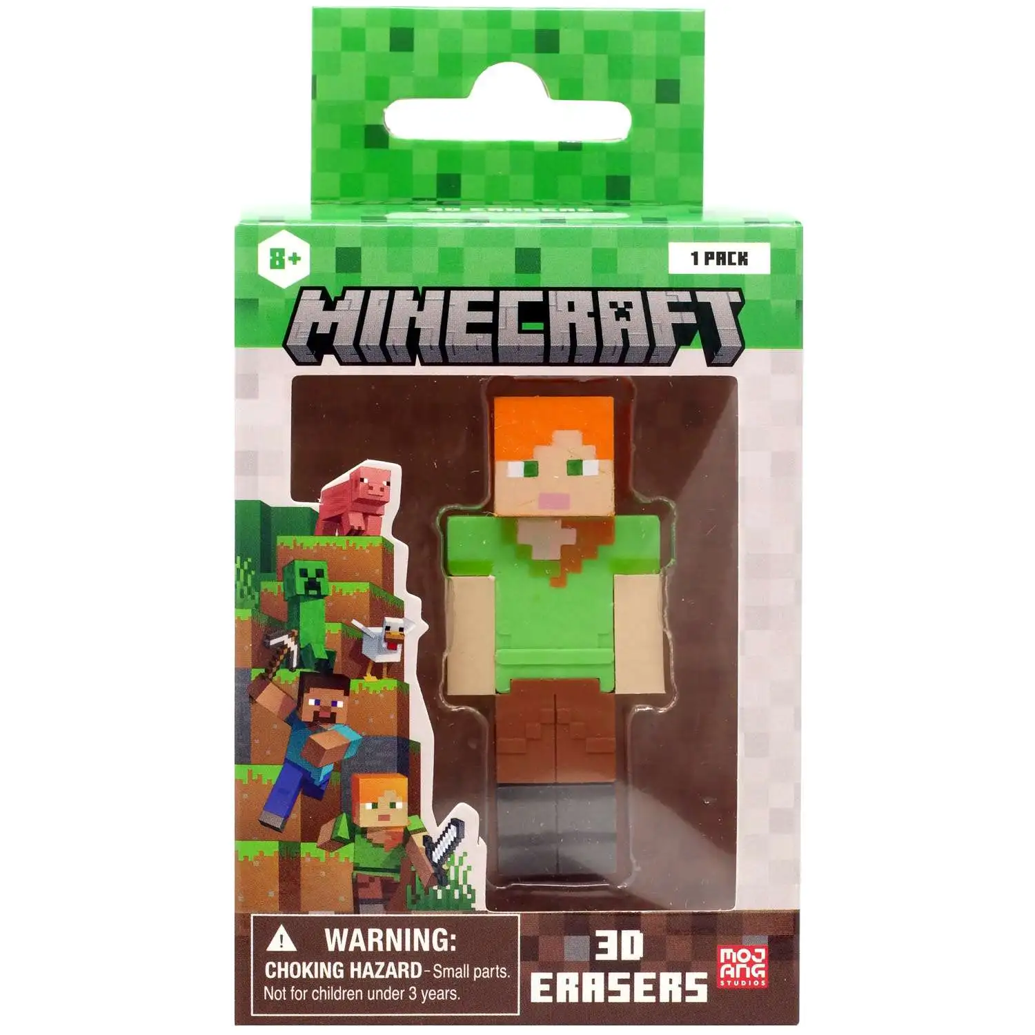 Minecraft Alex 2.25-Inch 3D Eraser
