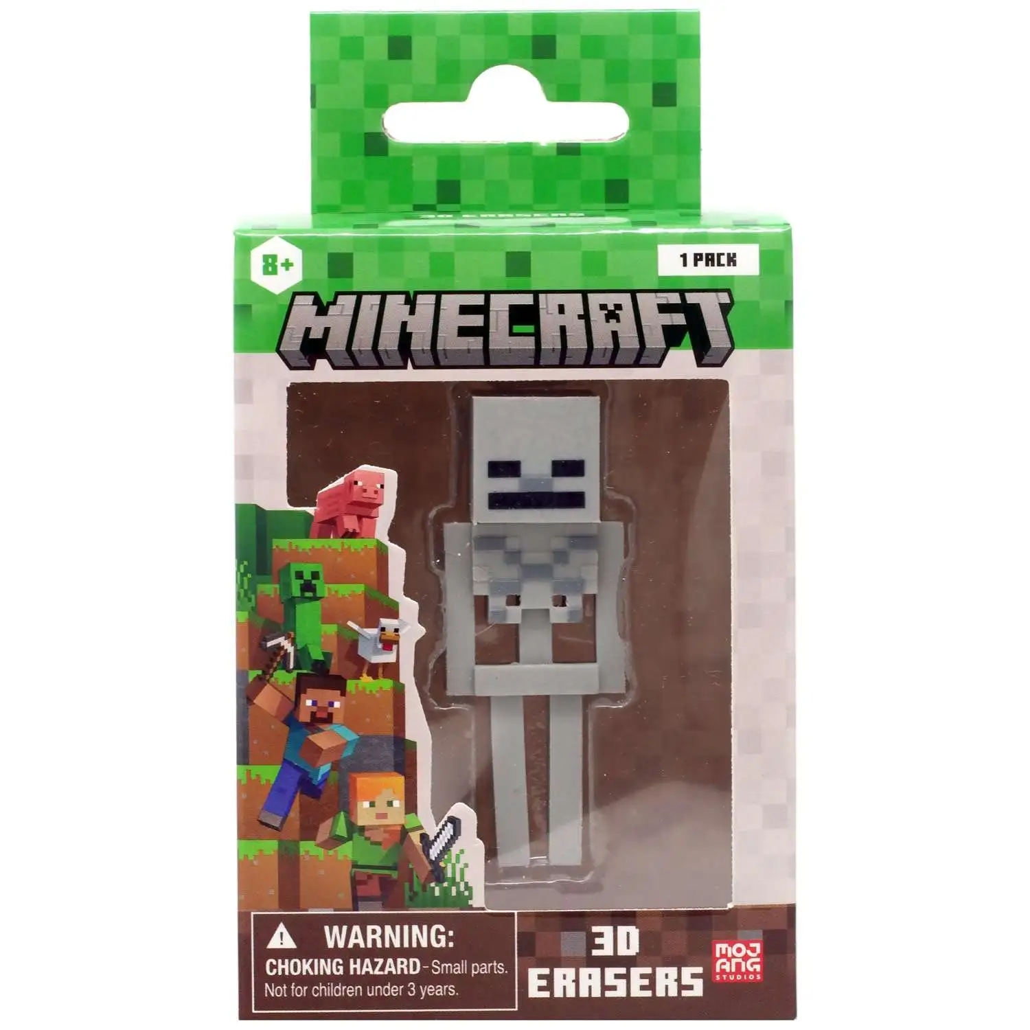 Minecraft Skeleton 2.25-Inch 3D Eraser