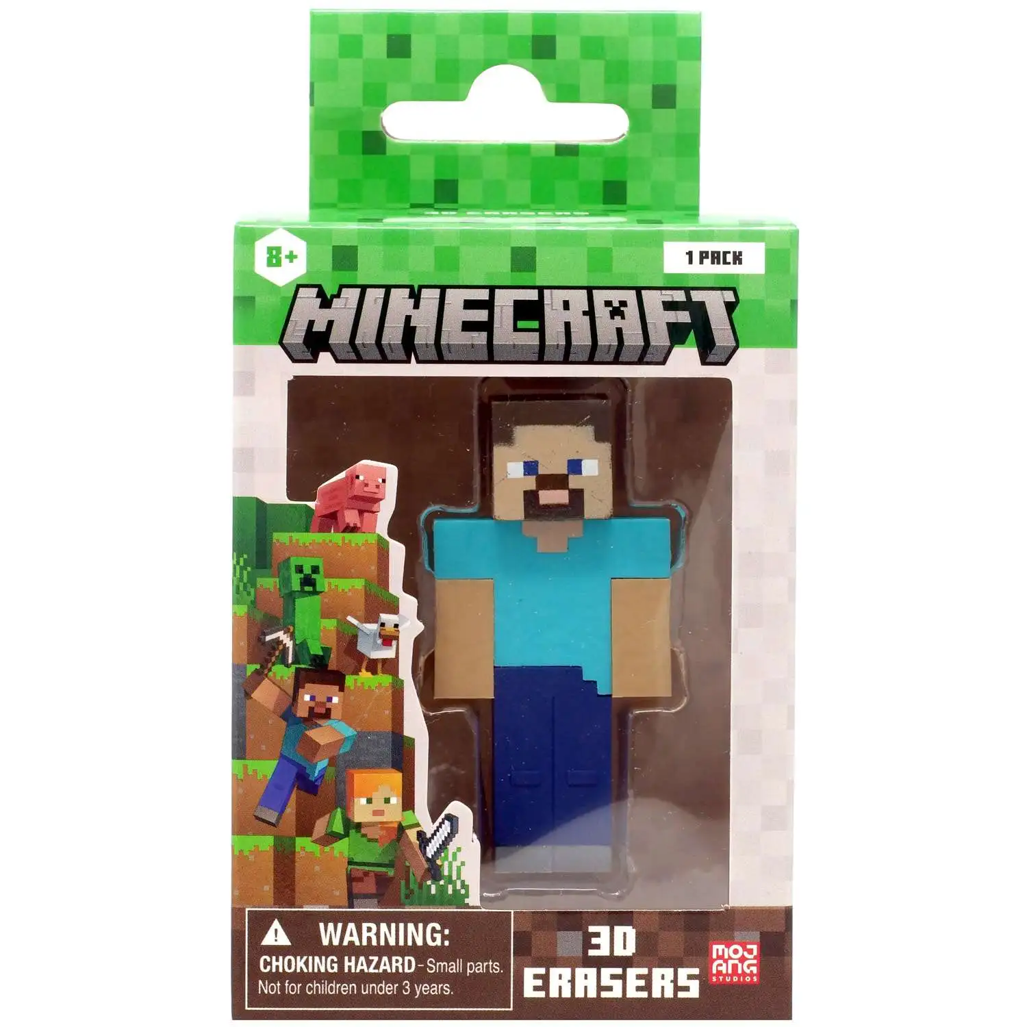Minecraft Steve 2.25-Inch 3D Eraser