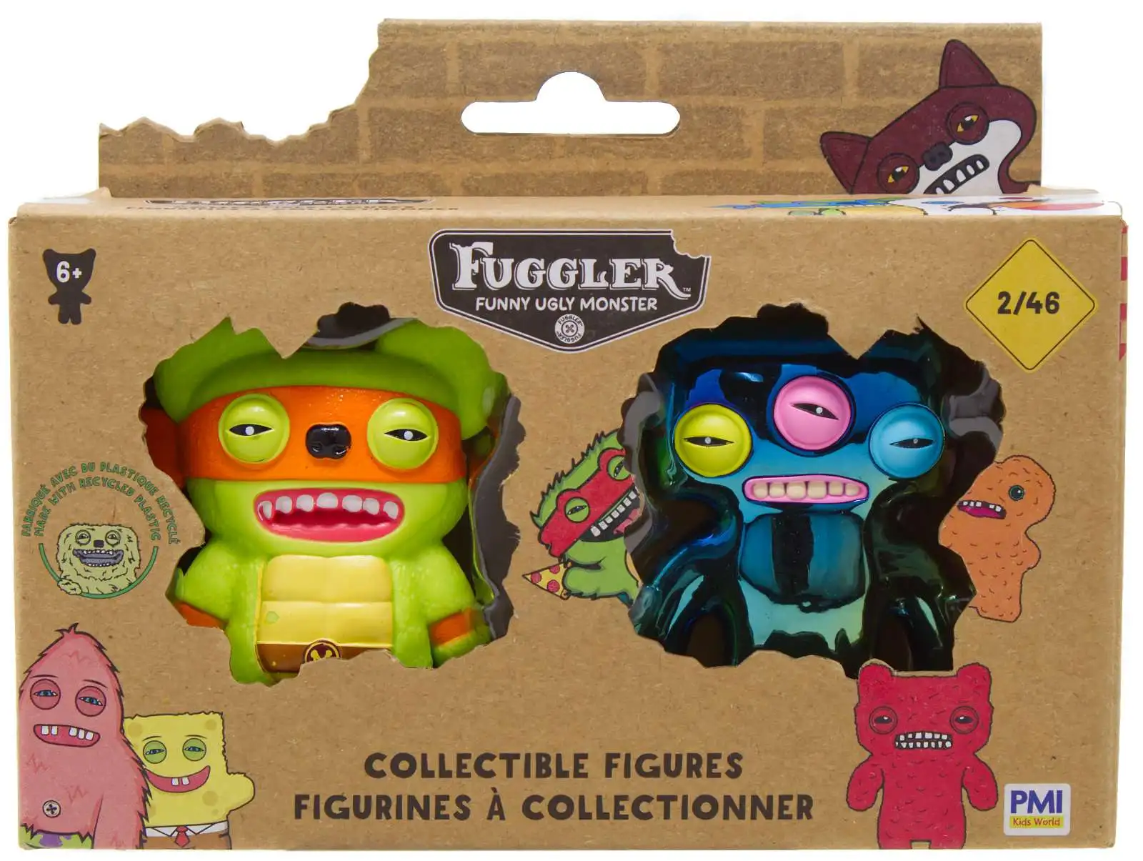 Fuggler Series 2 Michelangelo & Annoyed Alien 2.5-Inch Mini Figure 2-Pack
